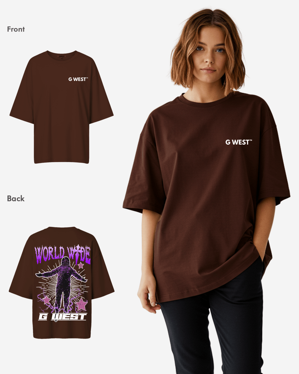 G West Oversized World Wide Star Tee - WOMEN - G West