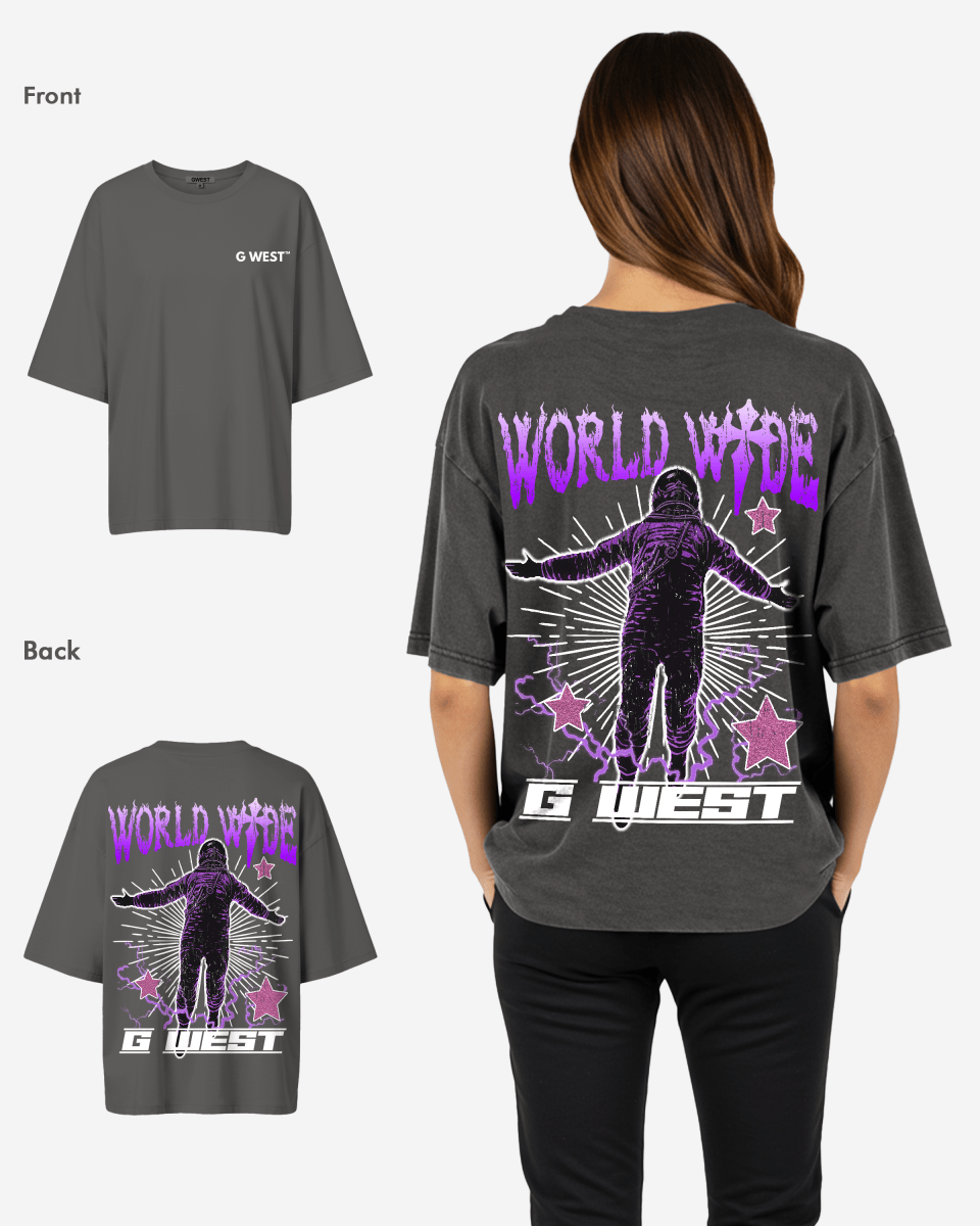 G West Oversized World Wide Star Tee - WOMEN - G West