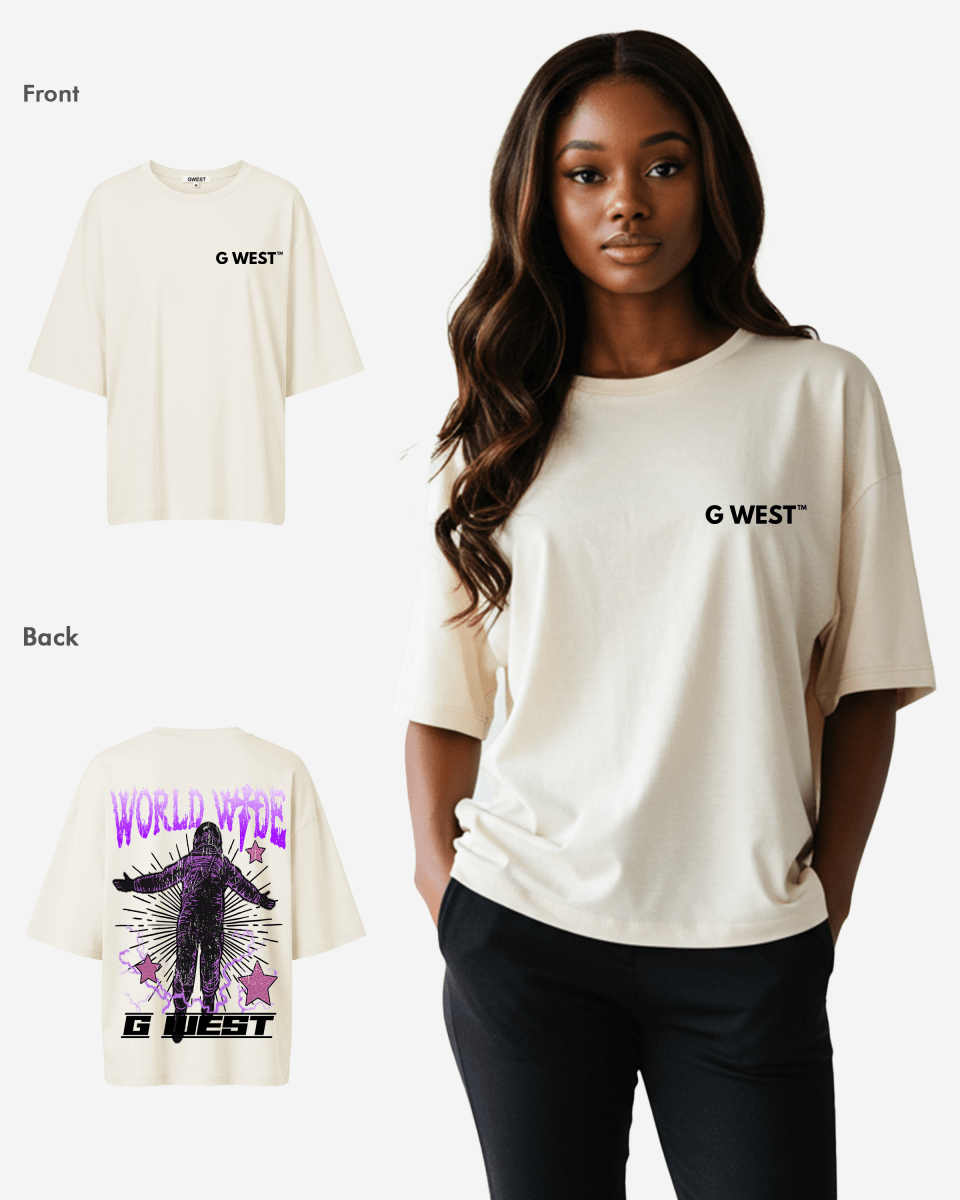 G West Oversized World Wide Star Tee - WOMEN - G West