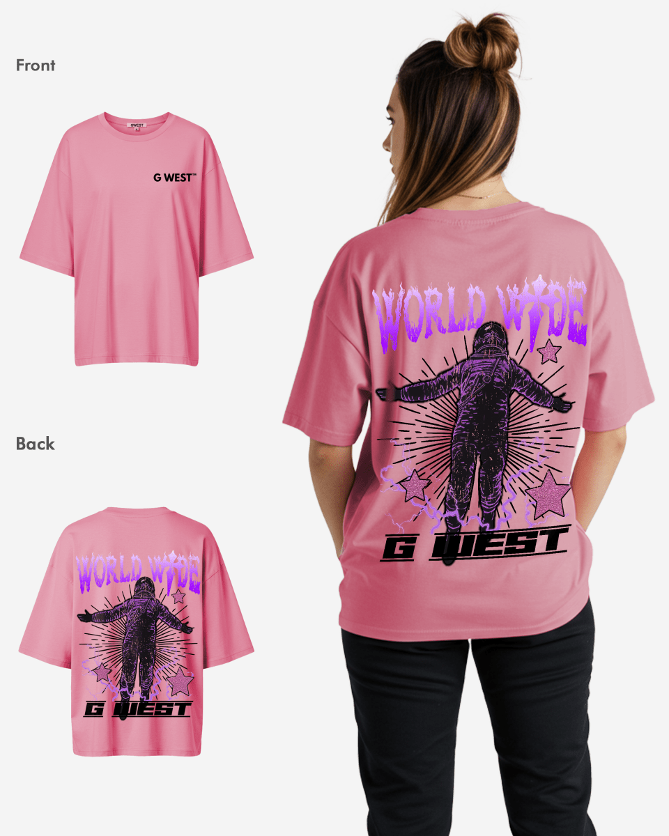 G West Oversized World Wide Star Tee - WOMEN - G West