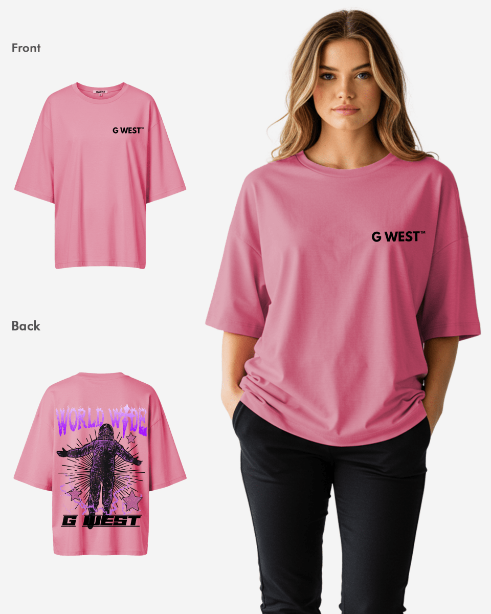 G West Oversized World Wide Star Tee - WOMEN - G West