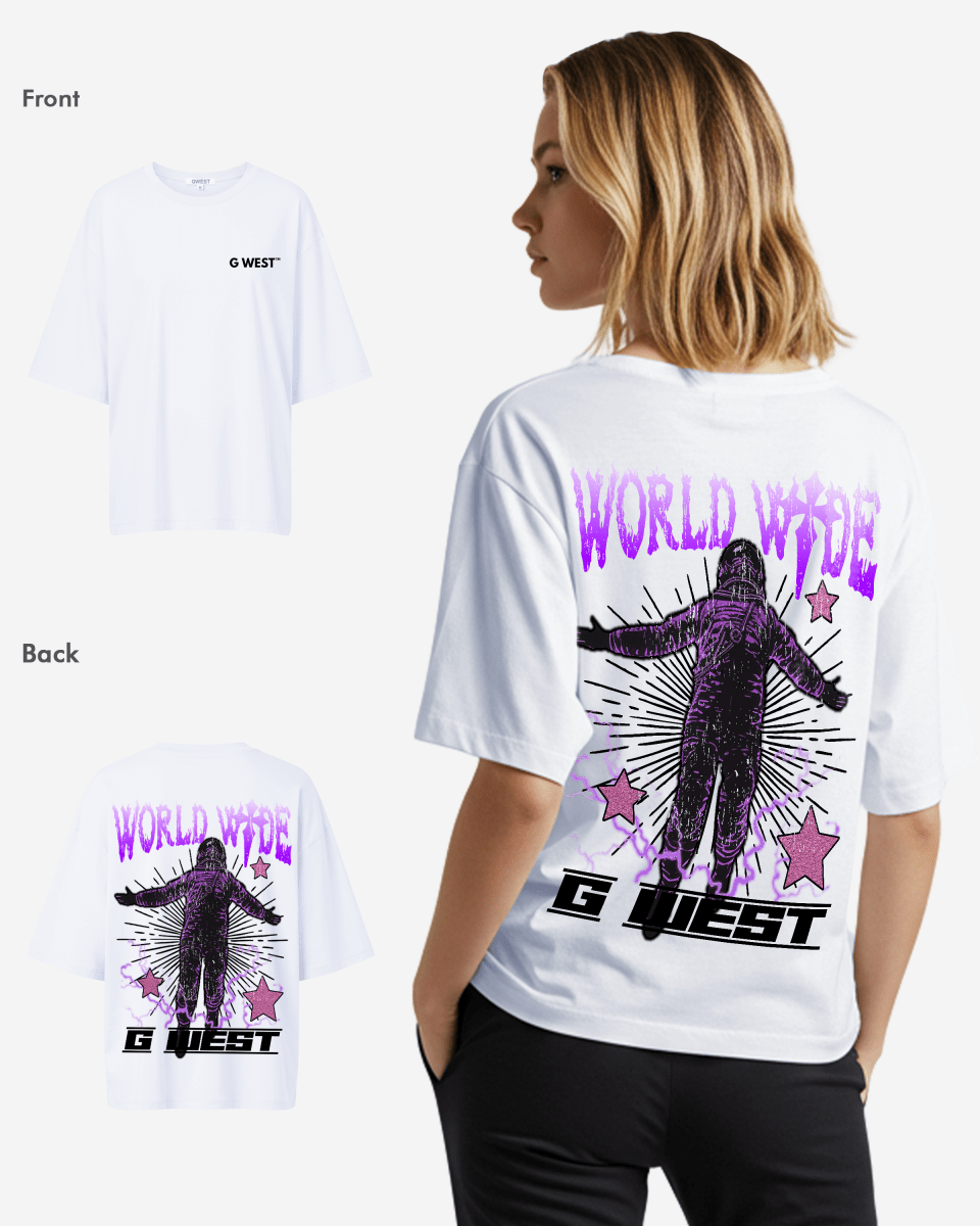 G West Oversized World Wide Star Tee - WOMEN - G West