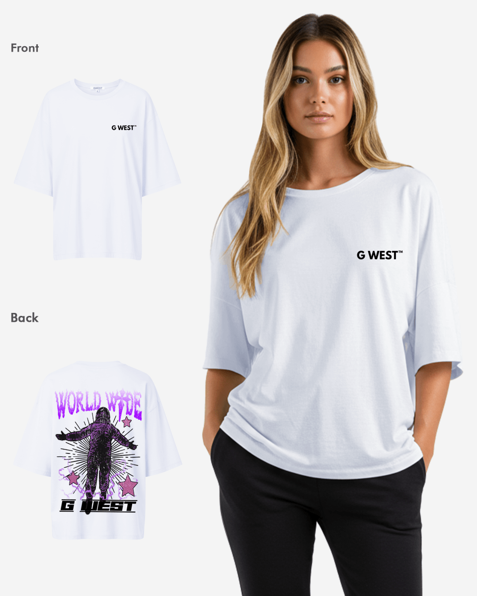 G West Oversized World Wide Star Tee - WOMEN - G West