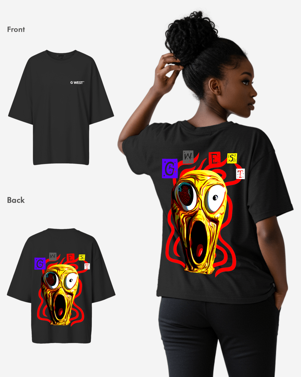 G West Oversized Yellow Face Lifestyle Tee - WOMEN - G West
