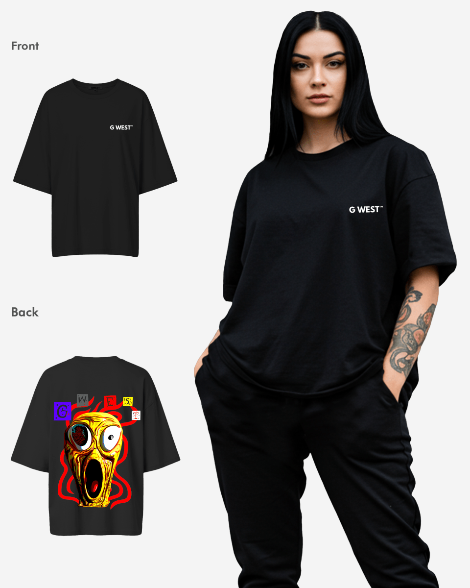 G West Oversized Yellow Face Lifestyle Tee - WOMEN - G West