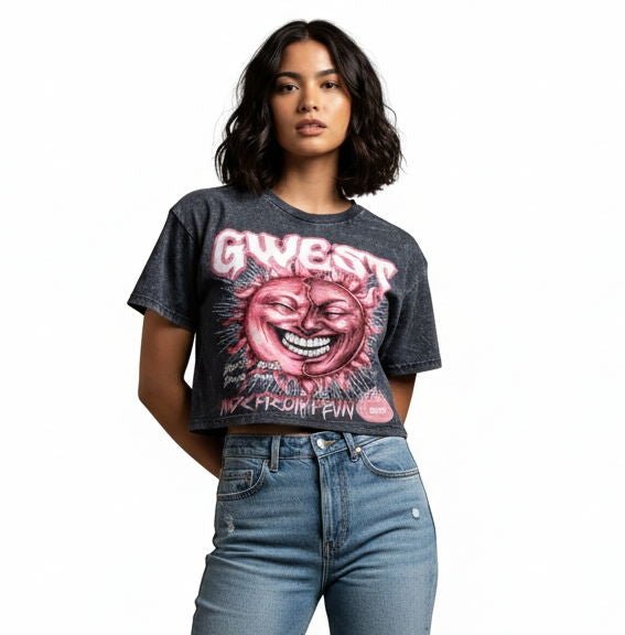 G West Pain & Peace Women's Crop T-Shirt - G West