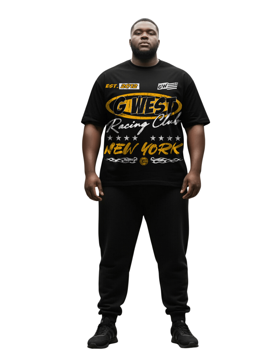 G West Racing Club Big And Tall Oversized T-Shirt - G West
