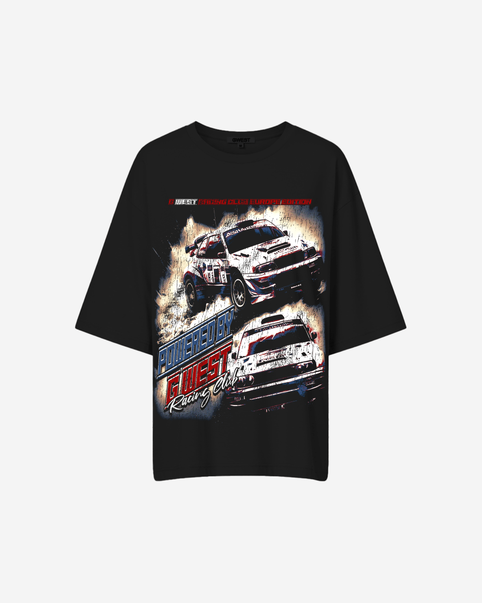 G West Racing Club Double Hit Premium Oversized Tee - WOMEN - G West