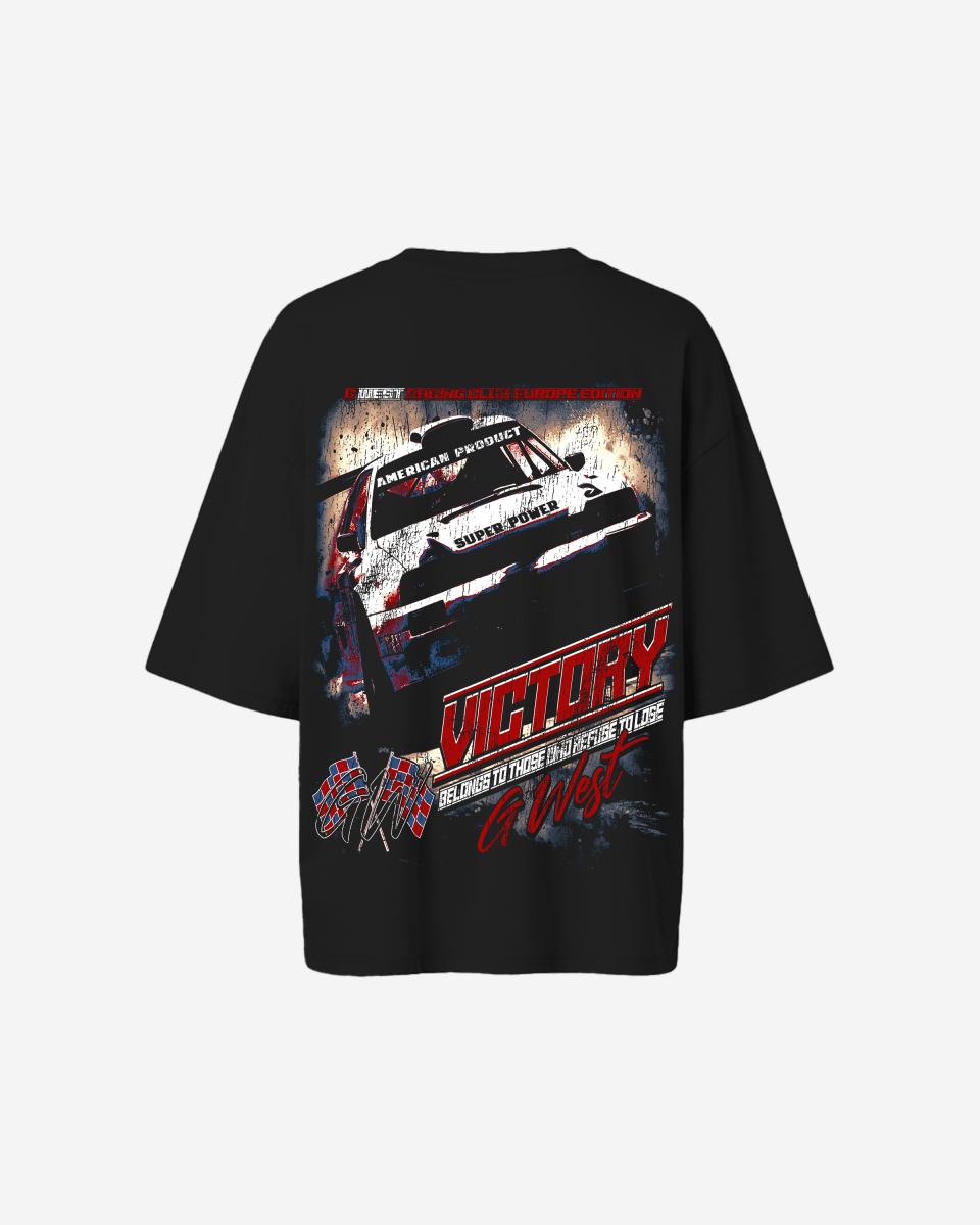 G West Racing Club Double Hit Premium Oversized Tee - WOMEN - G West