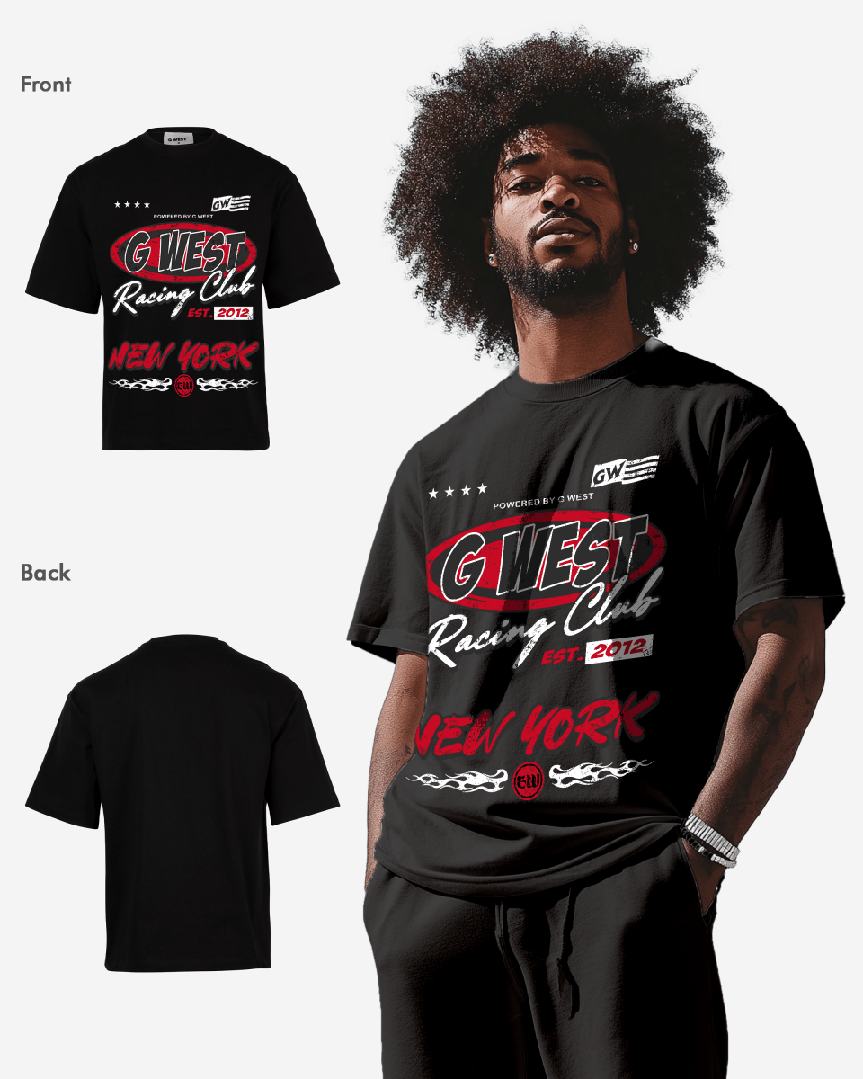 G West Racing Club Oversized Tee - G West