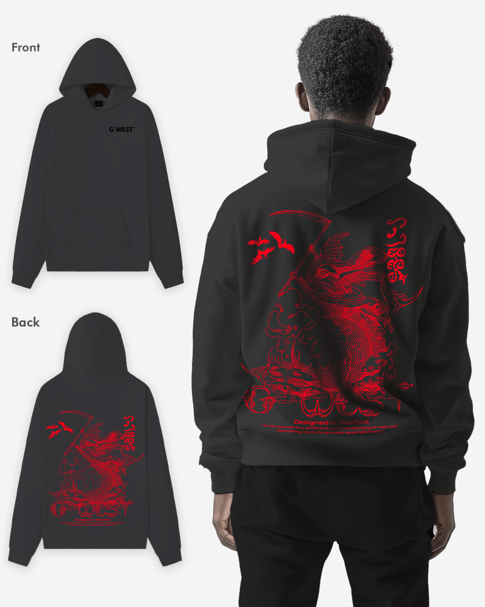 G West Reaper World Heavy Premium Oversize Hoodie - G West