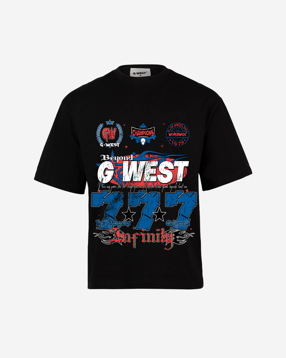 G WEST RHINESTONE 777 TEE - G West