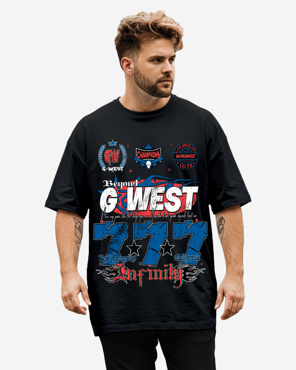 G West Rhinestone 777 Tee Big and Tall - G West