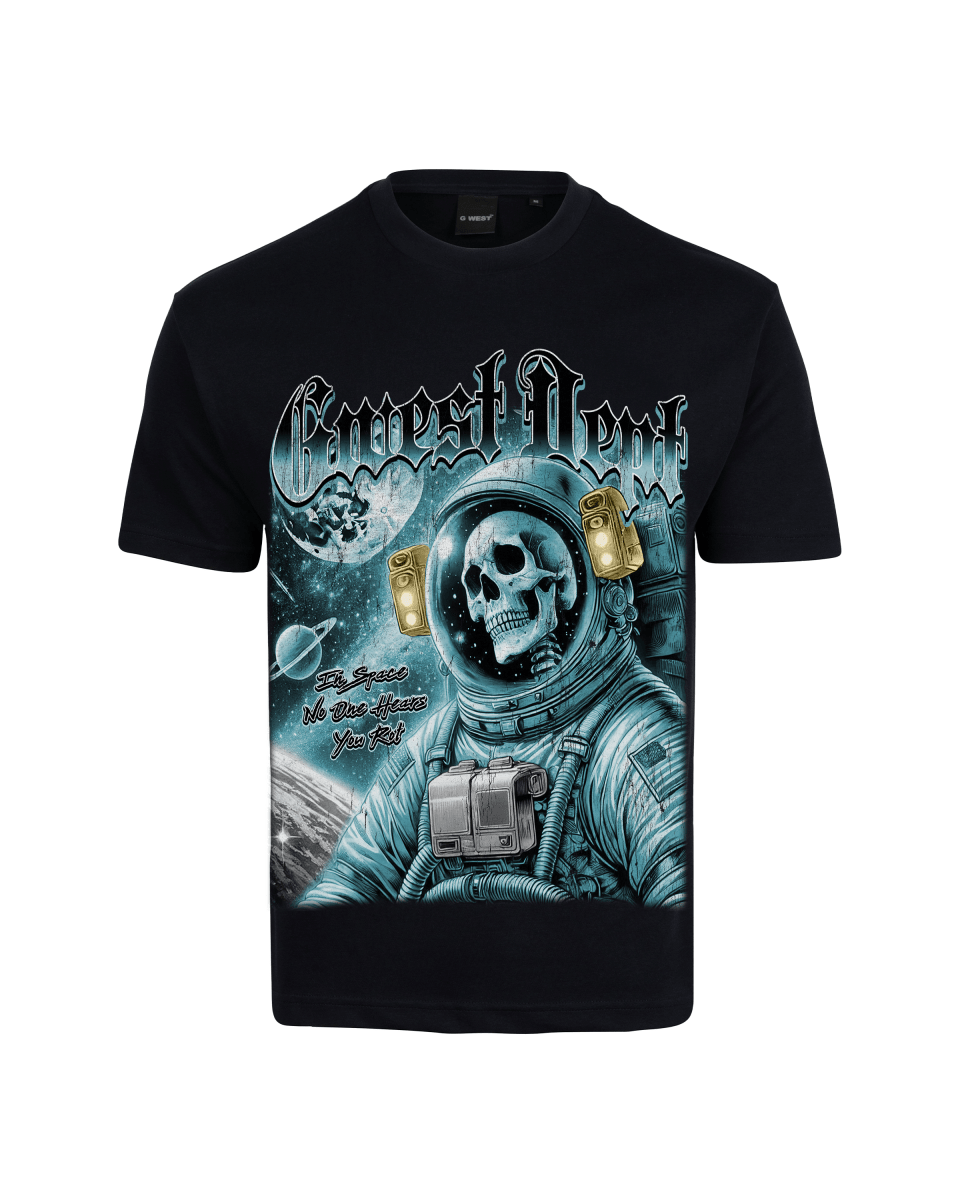 G West Rhinestone Astro Ghost Oversized Men's T-Shirt - G West