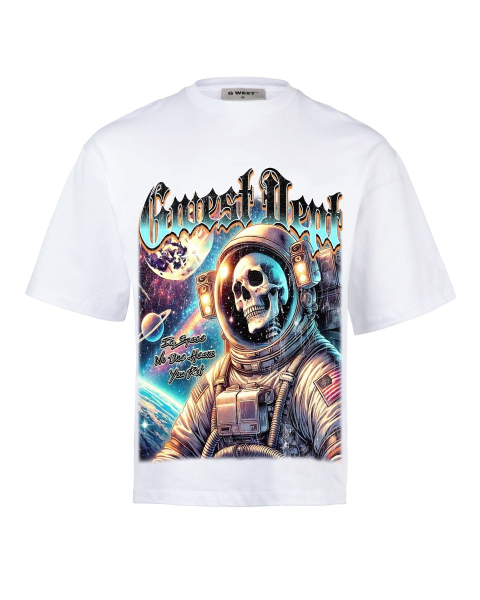 G West Rhinestone Astro Ghost Oversized Men's T-Shirt - G West