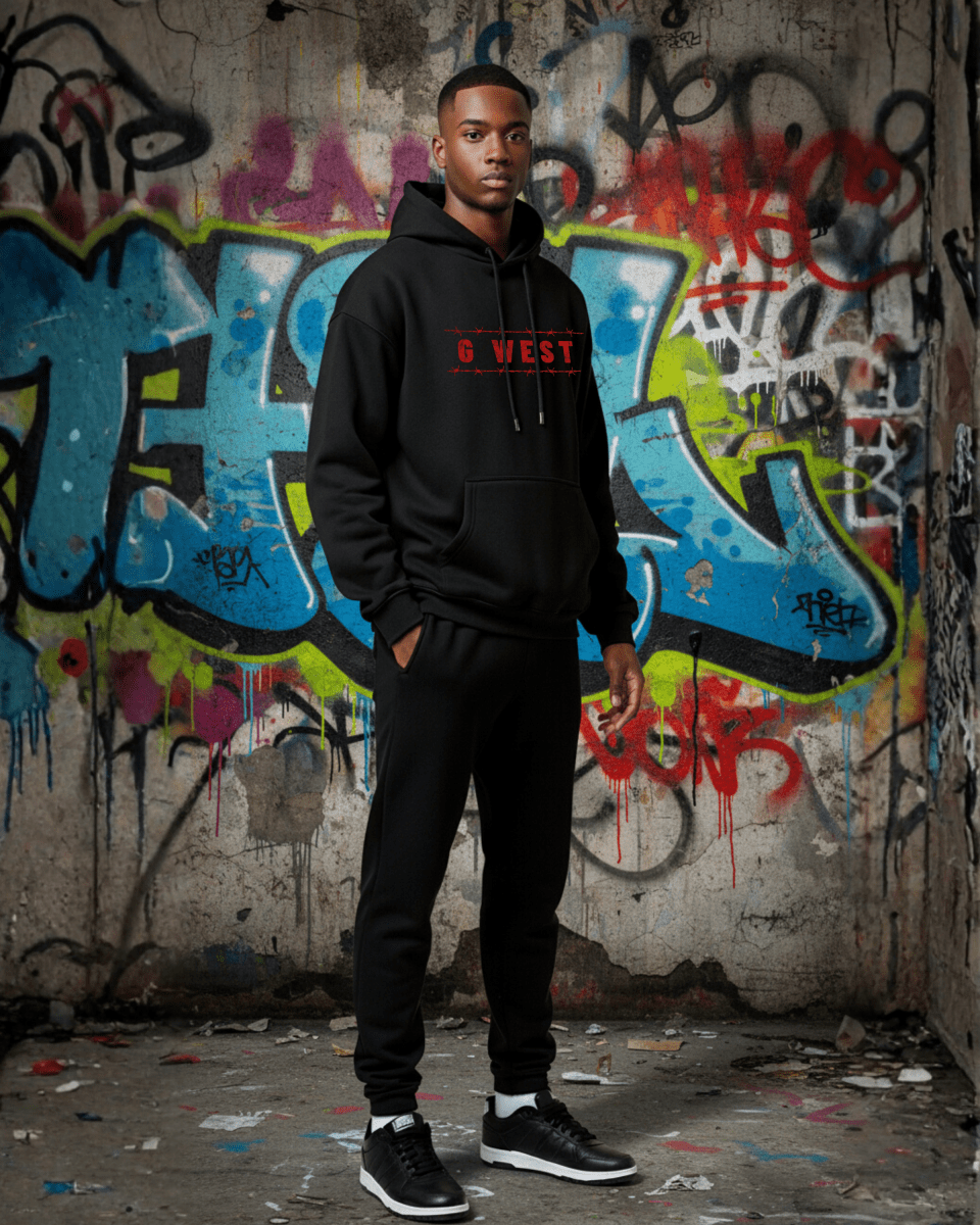 G West Rhinestone Barbed Legacy Men's Hoodie - G West