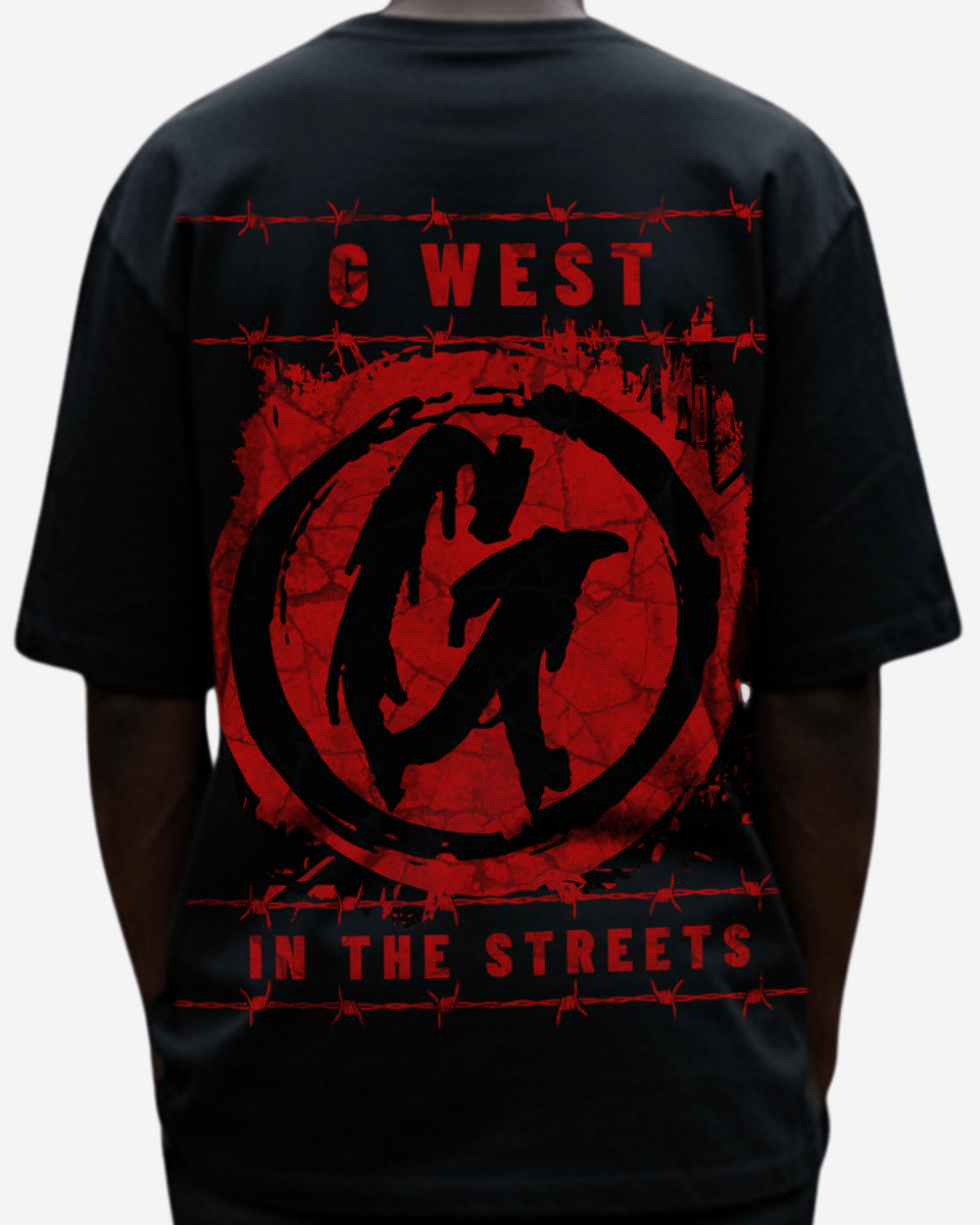 G West Rhinestone Barbed Legacy Men's Oversized T-Shirt - G West