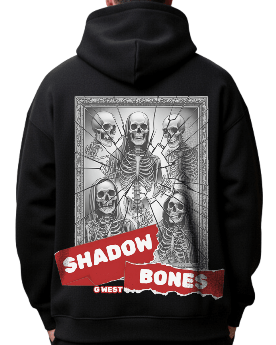 G West Rhinestone Between Two World Oversized Men's Hoodie - G West