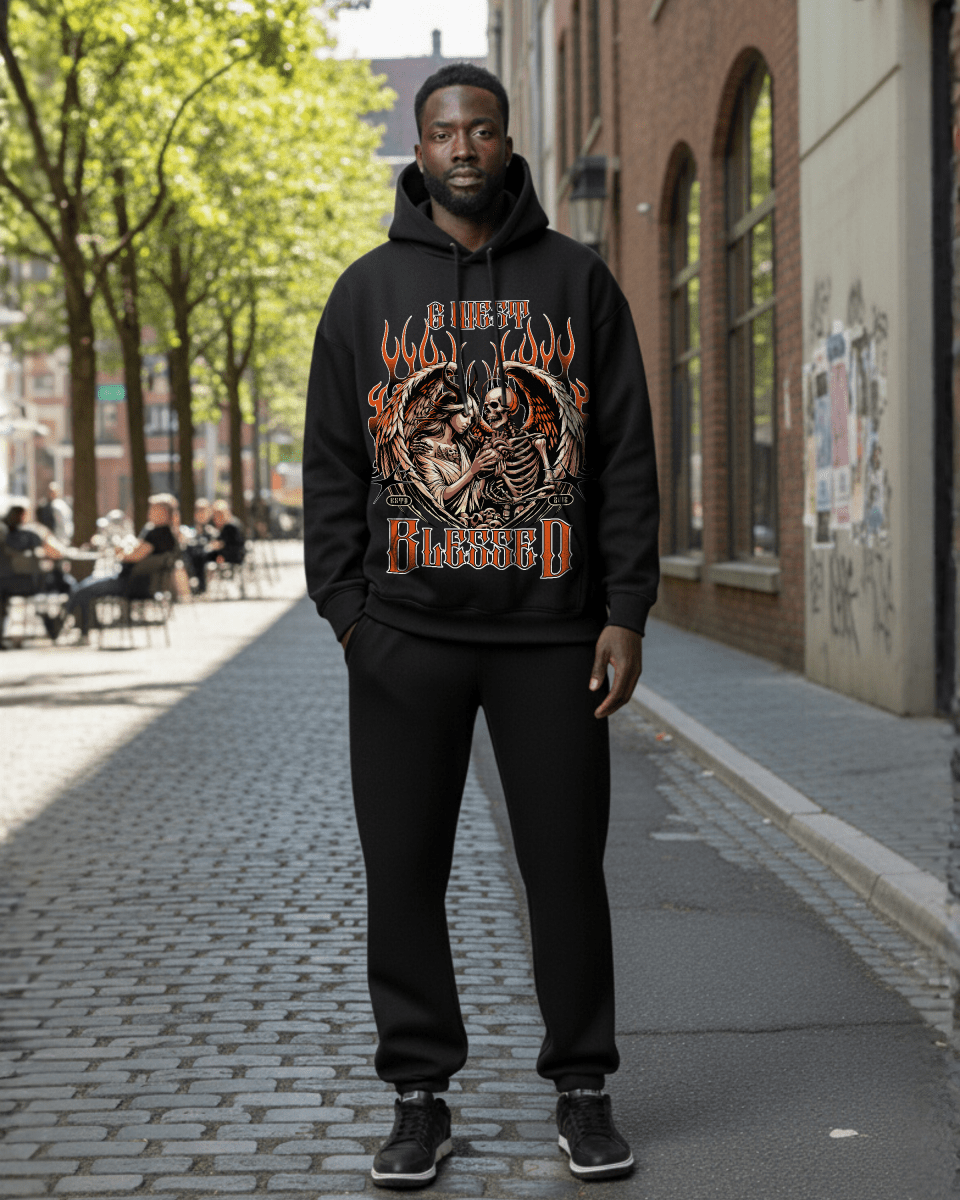 G West Rhinestone Blessed Men's Hoodie - G West