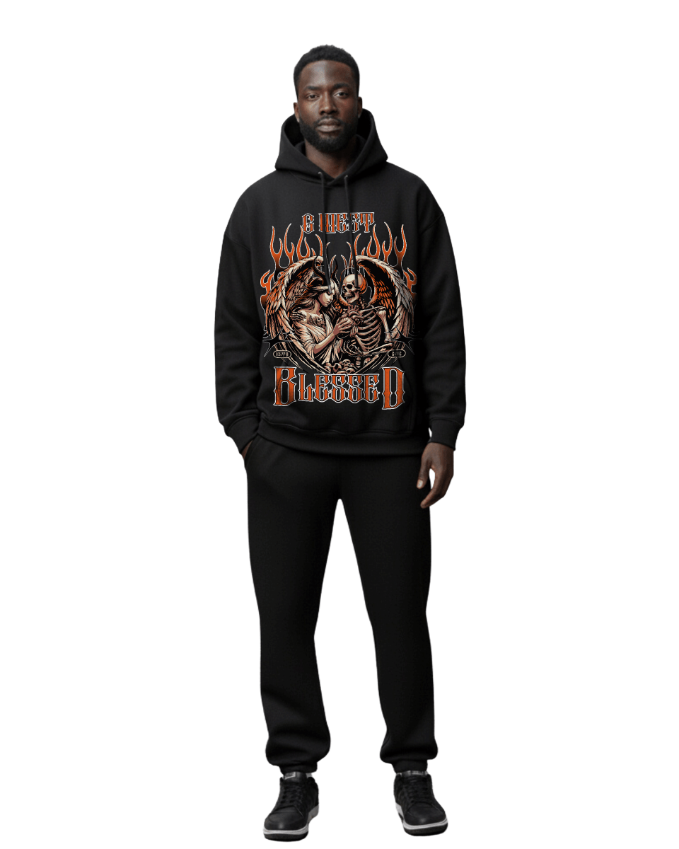 G West Rhinestone Blessed Men's Hoodie - G West