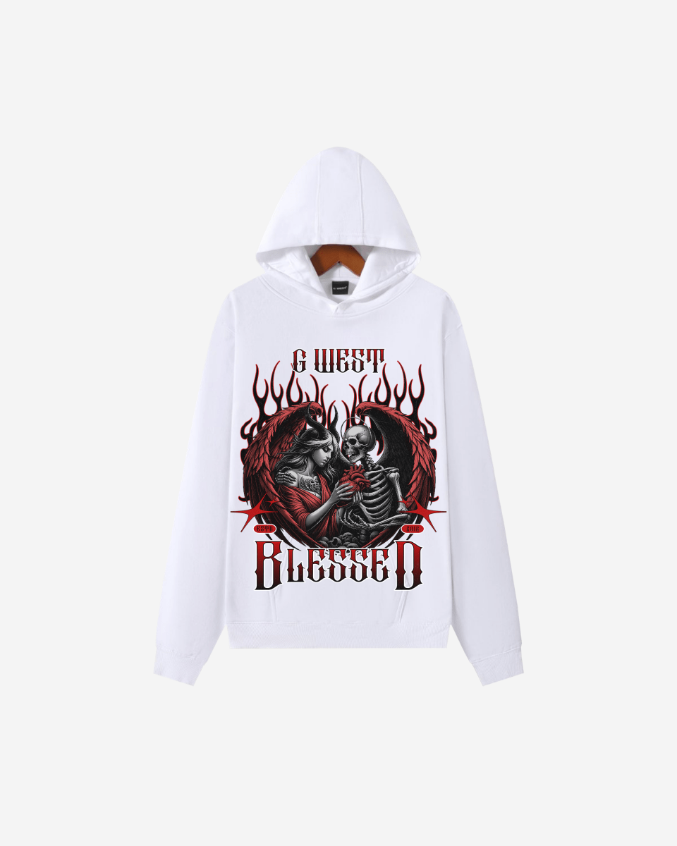 G West Rhinestone Blessed Men's Hoodie - G West