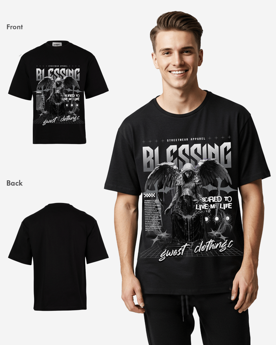 G West Rhinestone Blessing Oversized Tee - G West