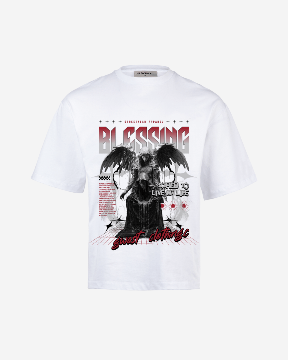 G West Rhinestone Blessing Oversized Tee - G West