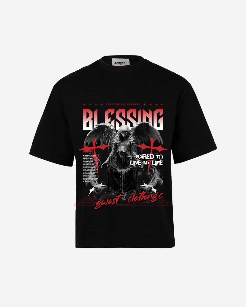 G West Rhinestone Blessing Oversized Tee - G West