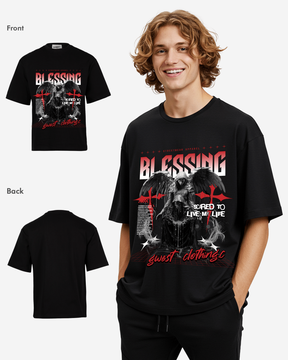 G West Rhinestone Blessing Oversized Tee - G West