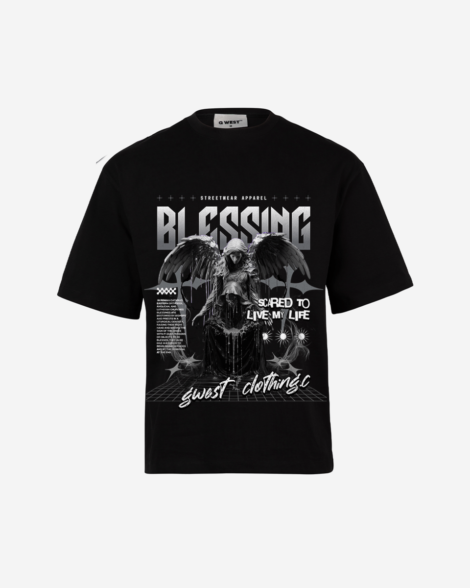 G West Rhinestone Blessing Oversized Tee - G West
