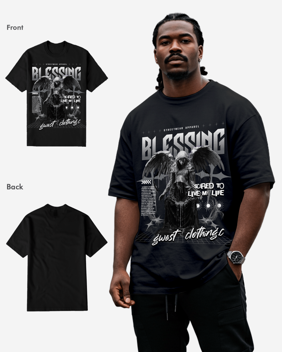 G West Rhinestone Blessing Tee Big and Tall - G West