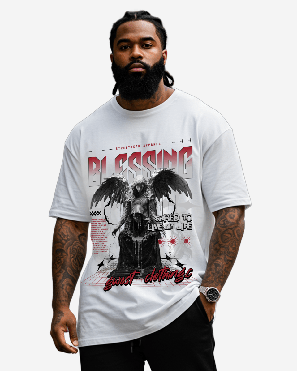 G West Rhinestone Blessing Tee Big and Tall - G West