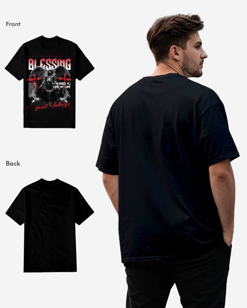 G West Rhinestone Blessing Tee Big and Tall - G West