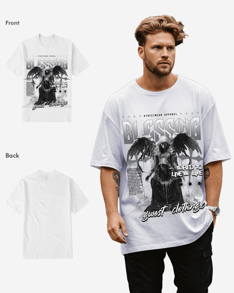 G West Rhinestone Blessing Tee Big and Tall - G West