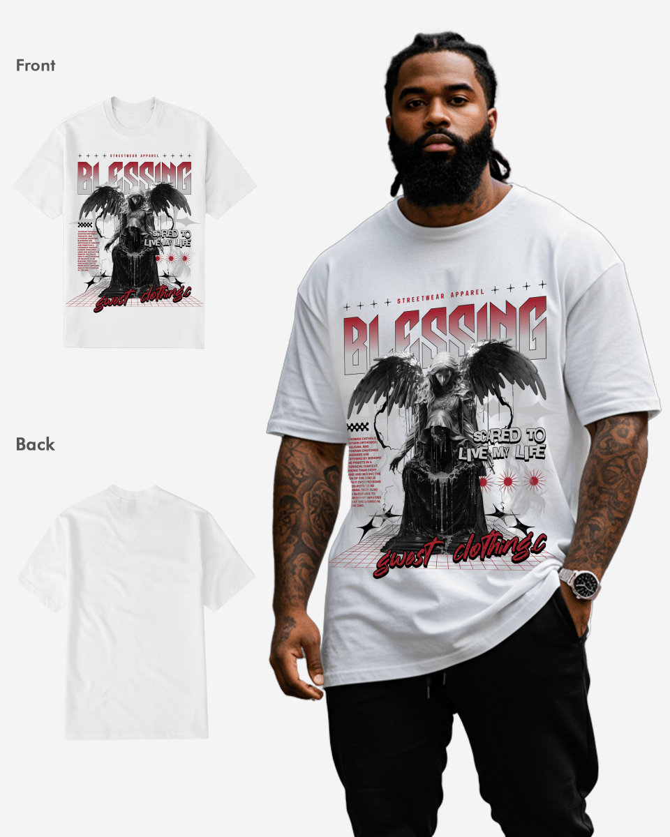 G West Rhinestone Blessing Tee Big and Tall - G West