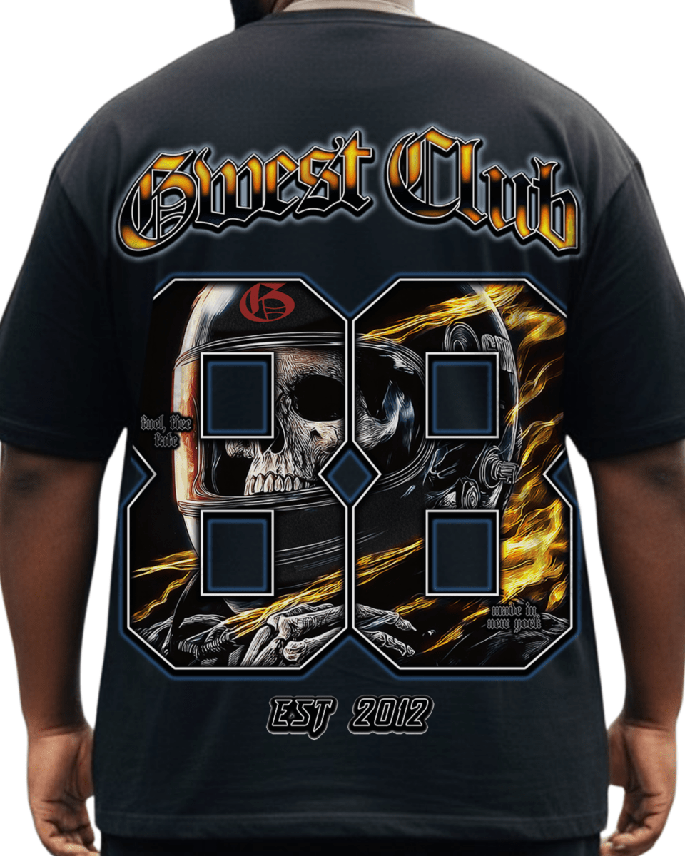 G West Rhinestone Dead Zone Cruiser Men's Big And Tall T-Shirt - G West