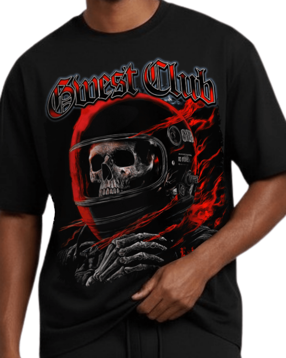 G West Rhinestone Dead Zone Cruiser Oversized Men's T-Shirt - G West