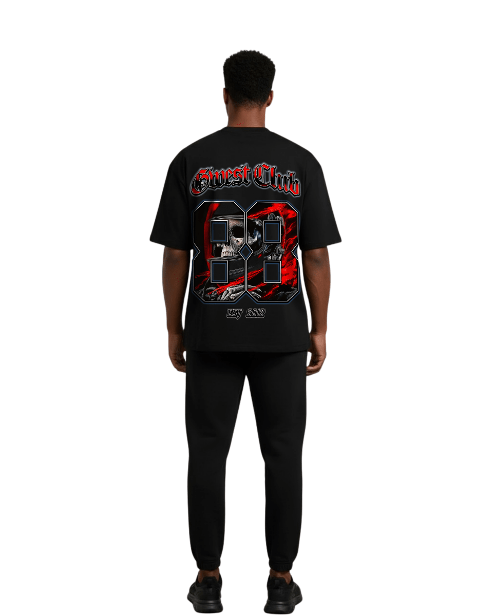 G West Rhinestone Dead Zone Cruiser Oversized Men's T-Shirt - G West