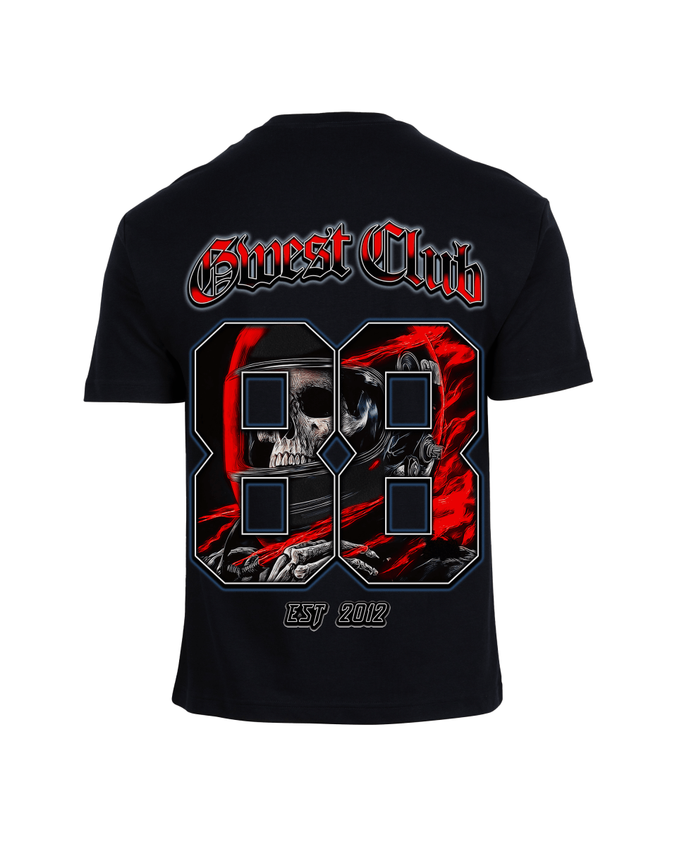 G West Rhinestone Dead Zone Cruiser Oversized Men's T-Shirt - G West