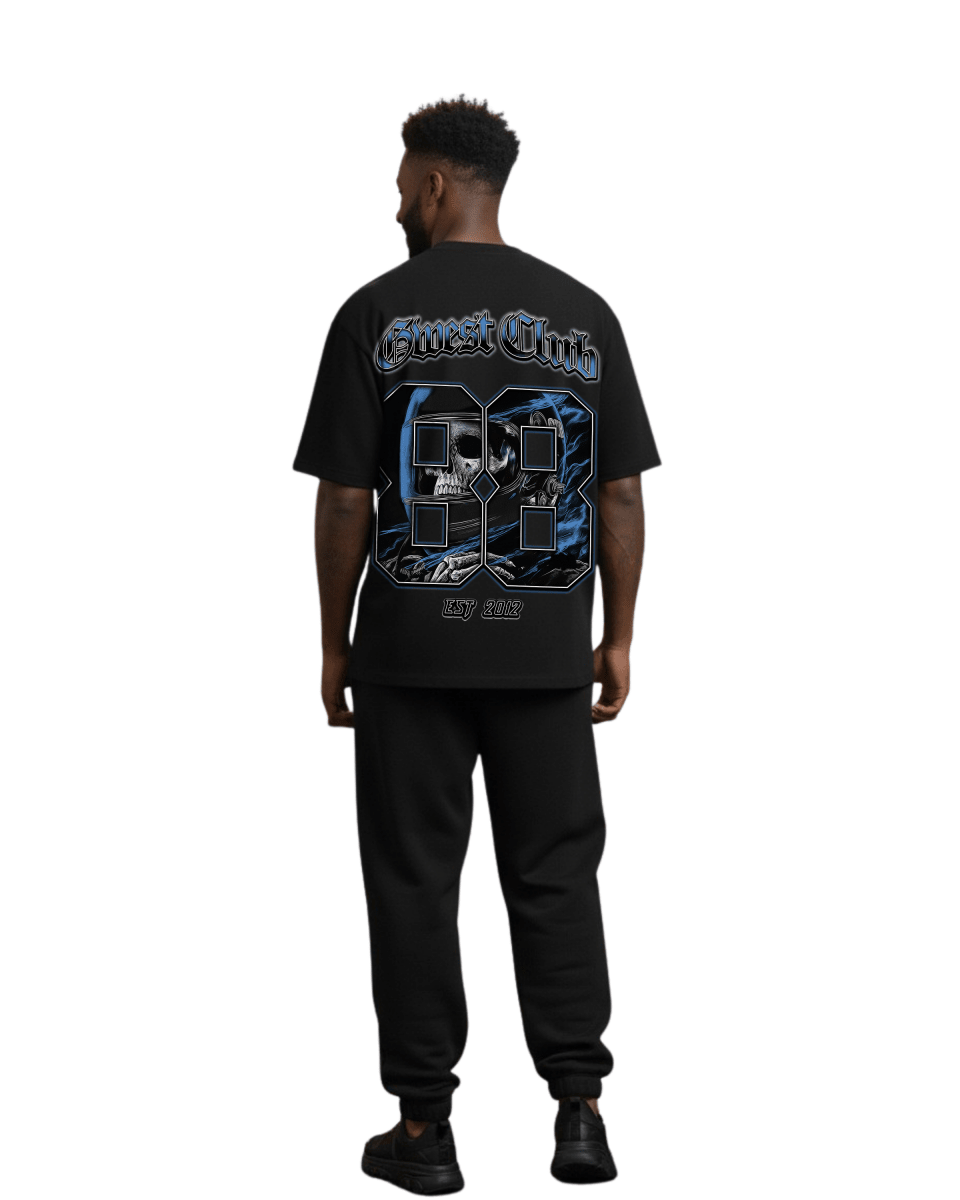 G West Rhinestone Dead Zone Cruiser Oversized Men's T-Shirt - G West