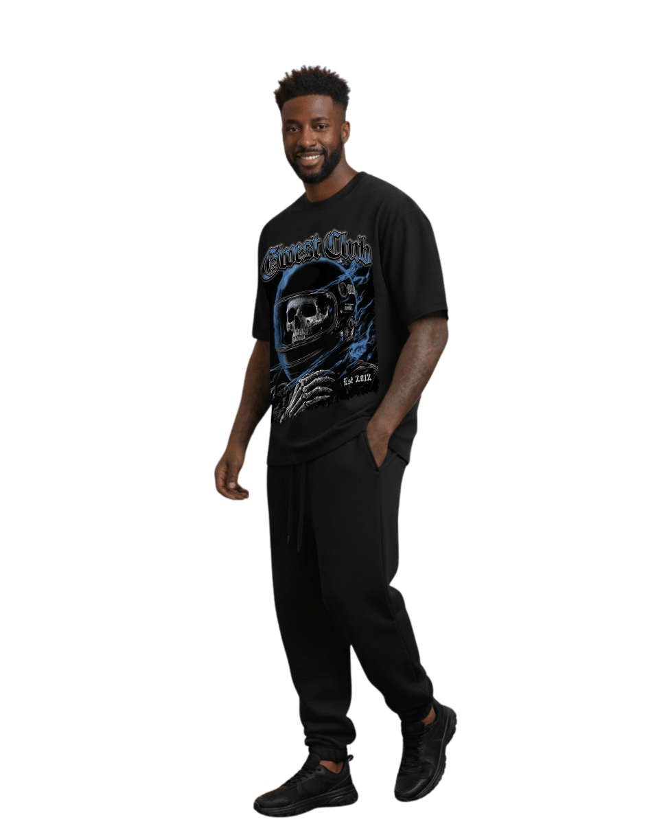 G West Rhinestone Dead Zone Cruiser Oversized Men's T-Shirt - G West