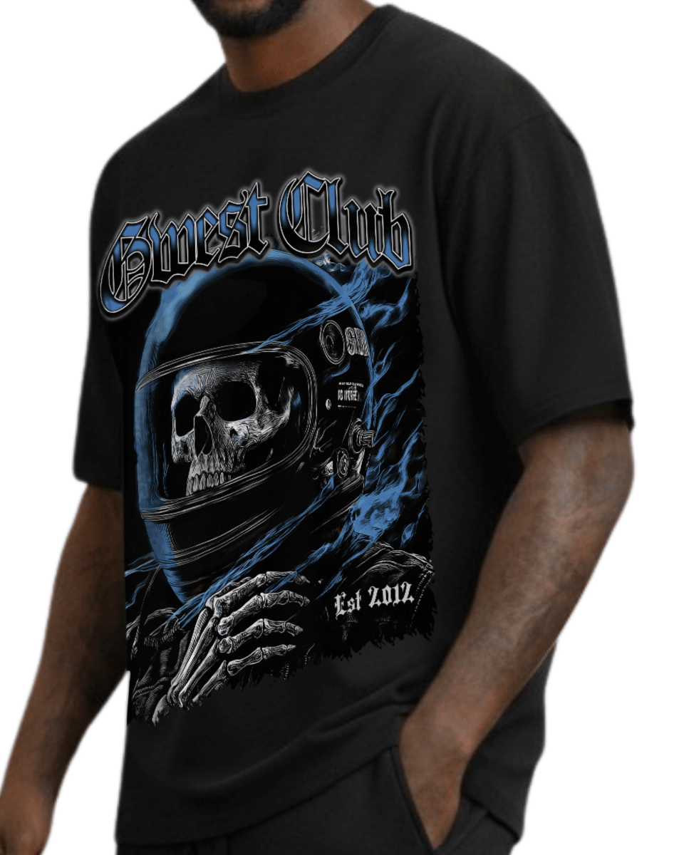 G West Rhinestone Dead Zone Cruiser Oversized Men's T-Shirt - G West