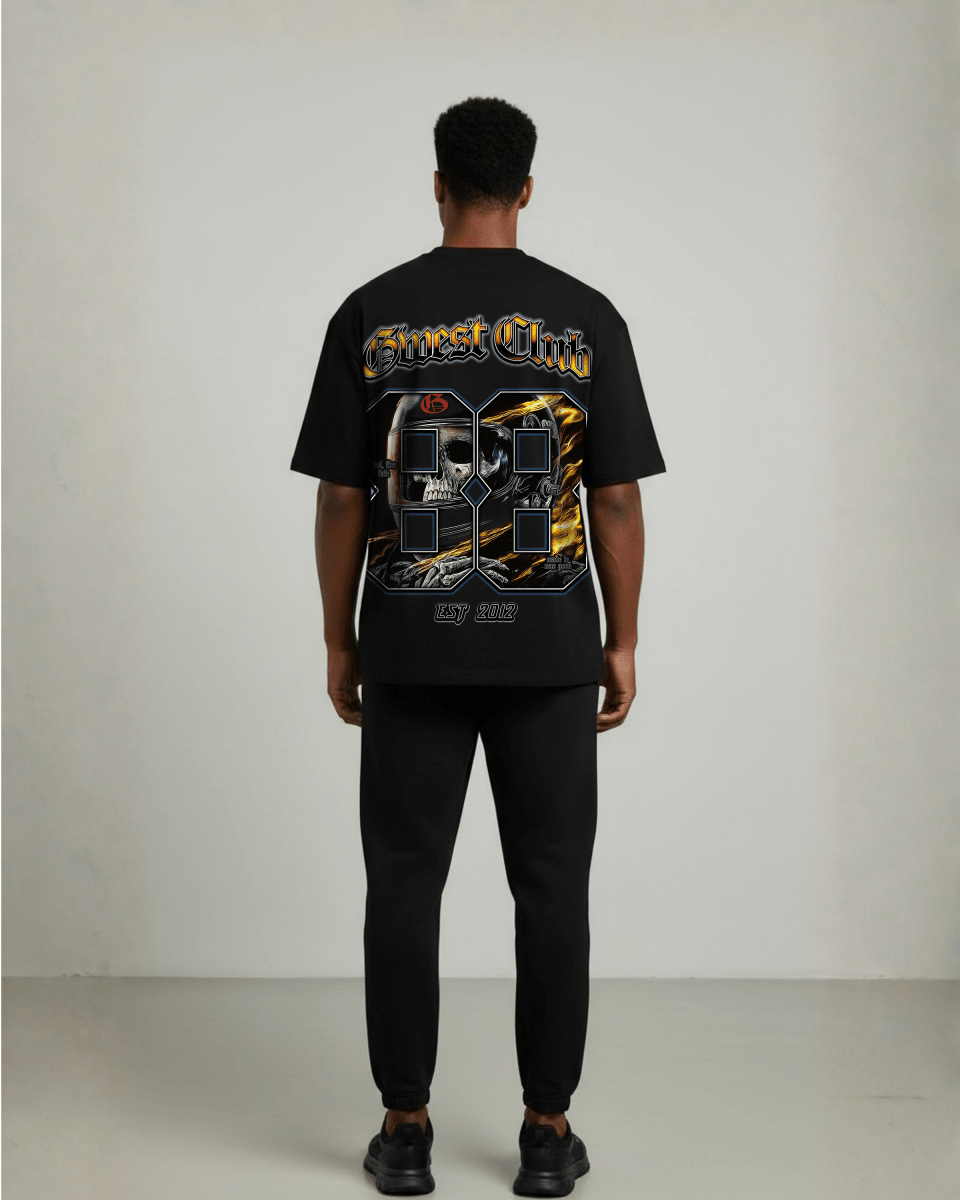 G West Rhinestone Dead Zone Cruiser Oversized Men's T-Shirt - G West