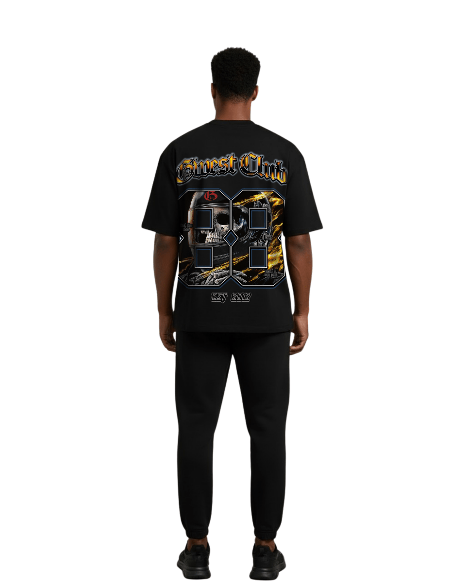 G West Rhinestone Dead Zone Cruiser Oversized Men's T-Shirt - G West