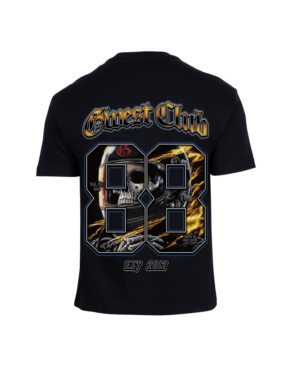 G West Rhinestone Dead Zone Cruiser Oversized Men's T-Shirt - G West