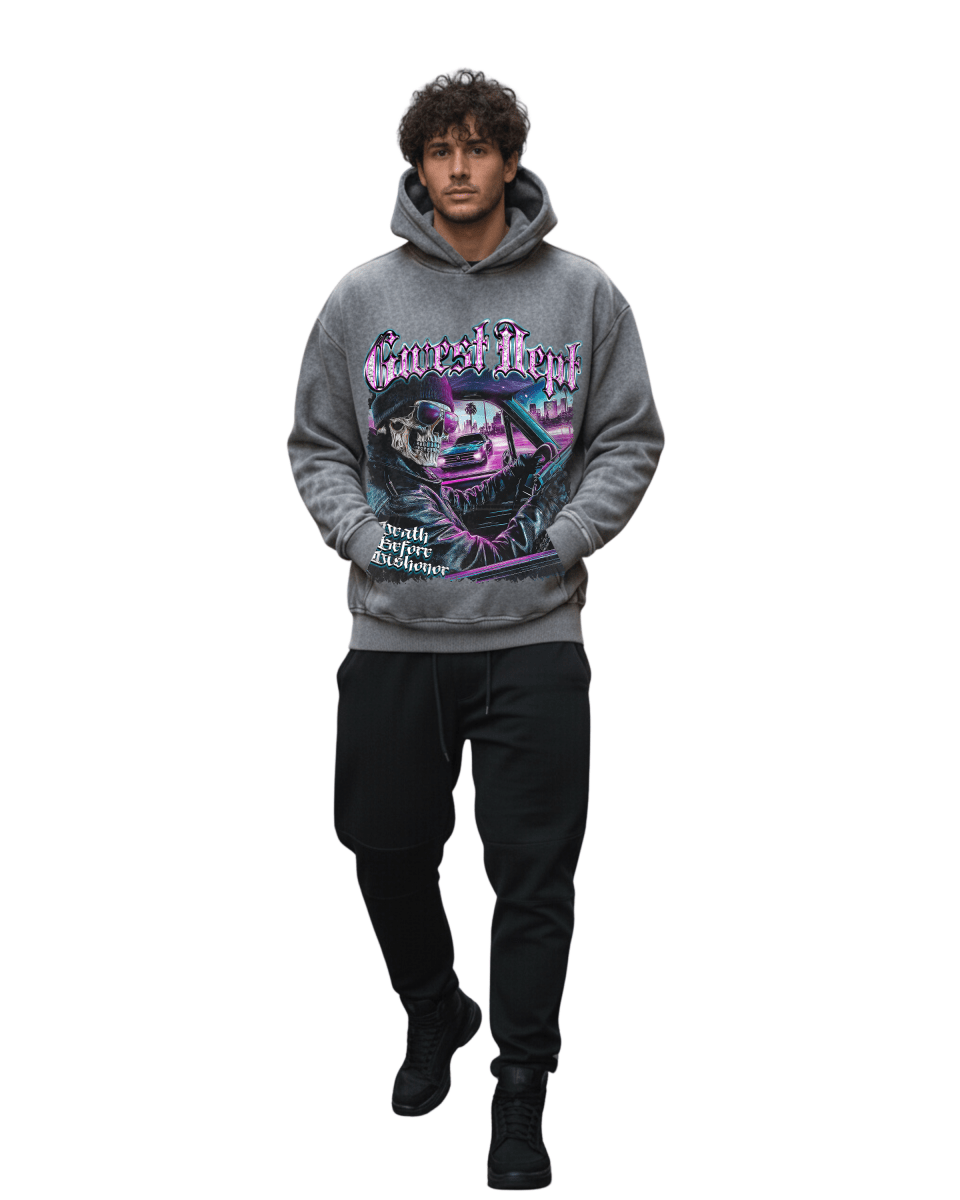 G West Rhinestone Death Shift Complicated Men's Hoodie - G West