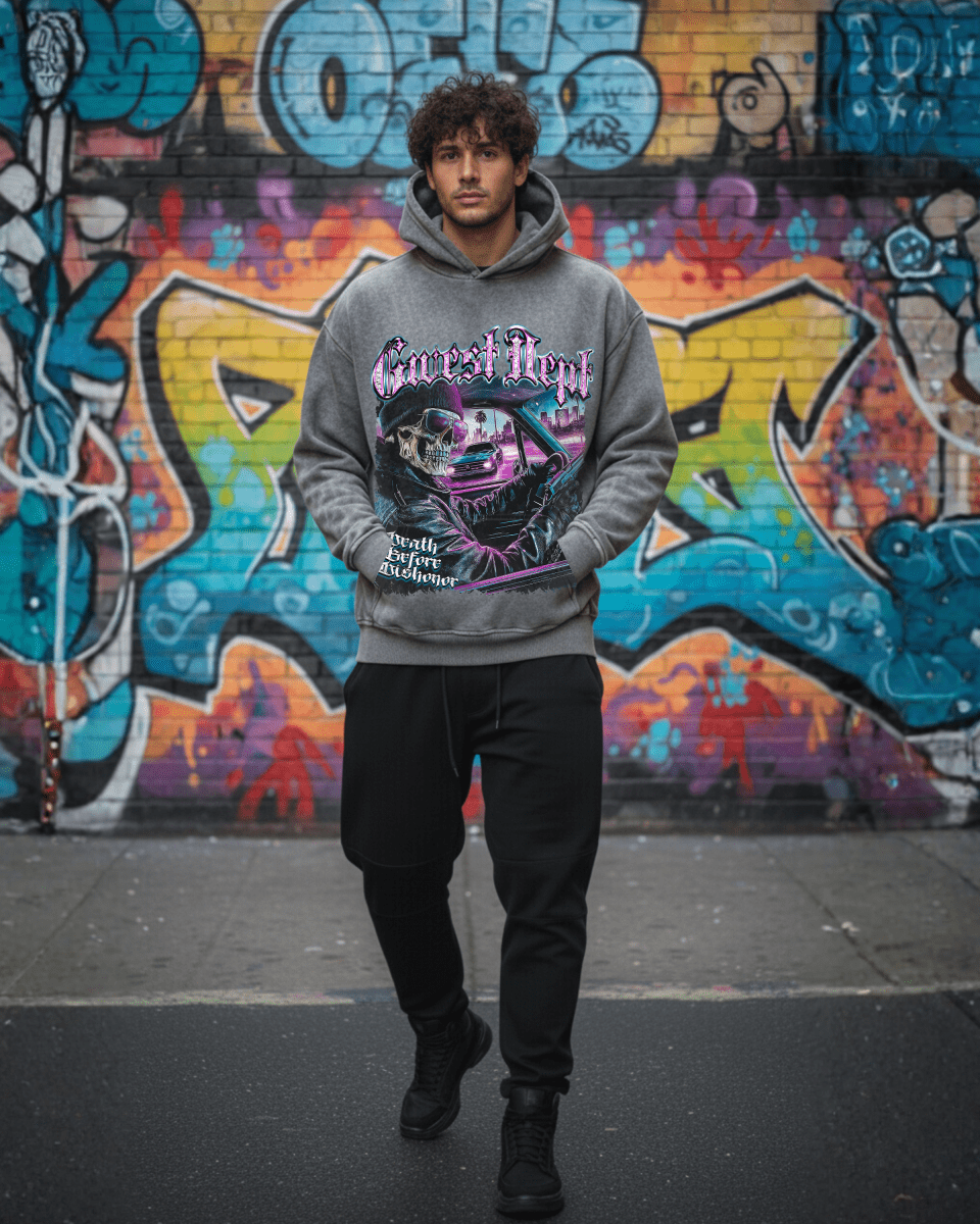 G West Rhinestone Death Shift Complicated Men's Hoodie - G West