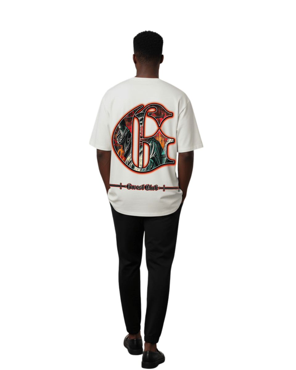 G West Rhinestone Freedom Unmasked Oversized Men's T-Shirt - G West