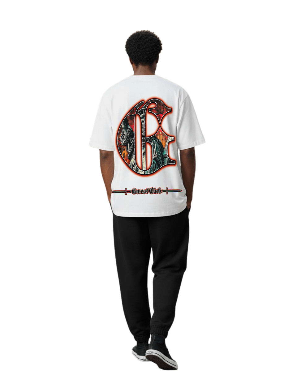 G West Rhinestone Freedom Unmasked Oversized Men's T-Shirt - G West