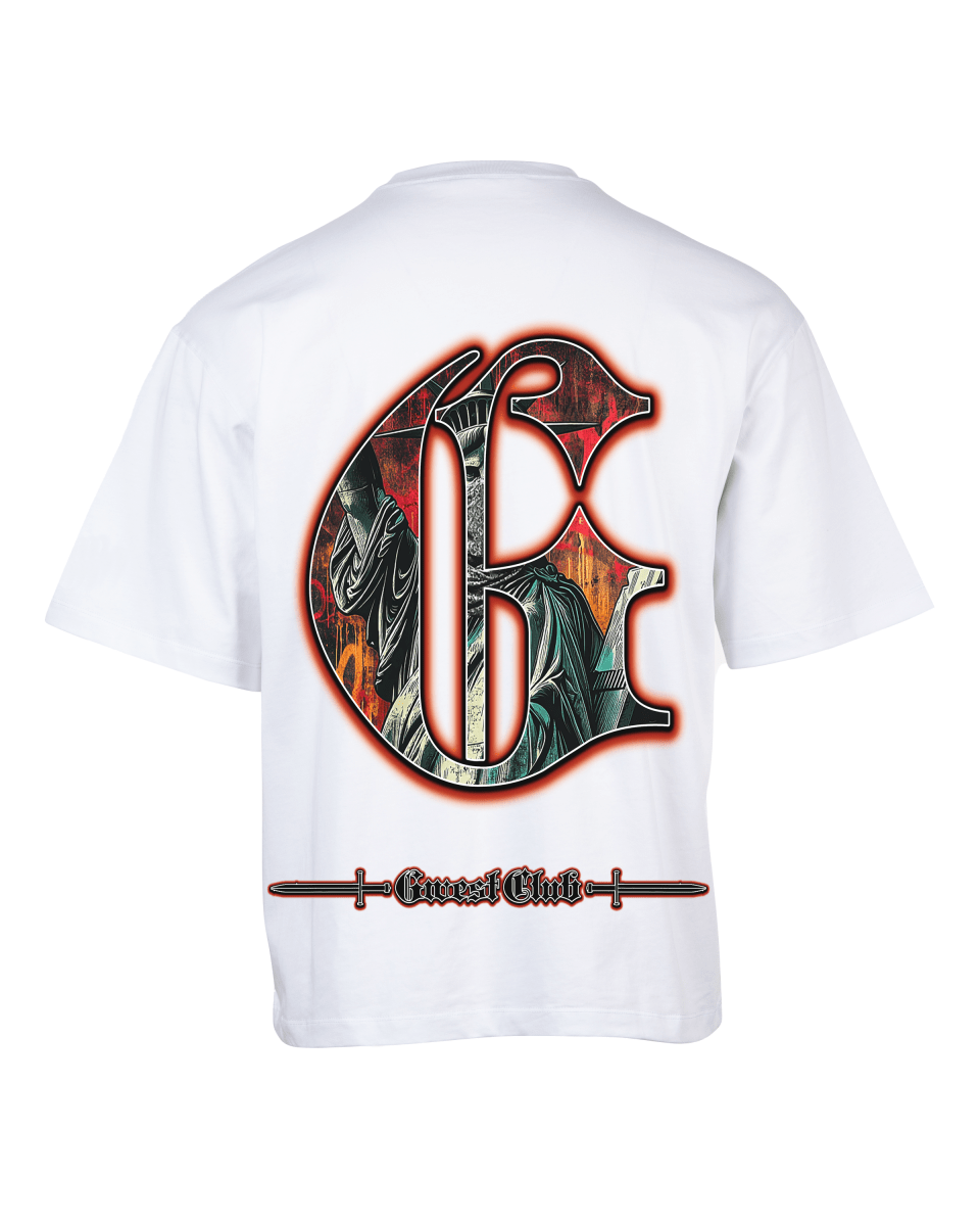 G West Rhinestone Freedom Unmasked Oversized Men's T-Shirt - G West